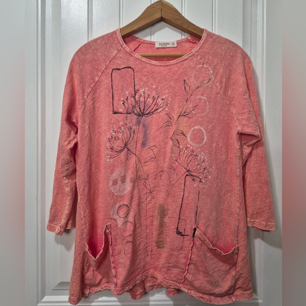 Womens Jess & Jane Cotton T Shirt Size Medium